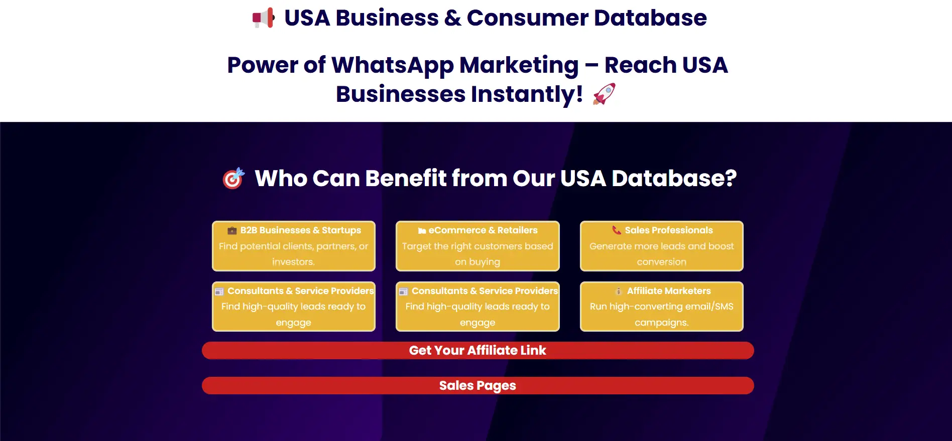 WhatsApp Marketing Database